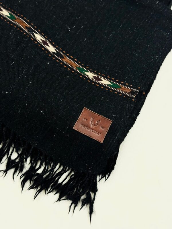 Premium Quality Black Shawl with White Dots