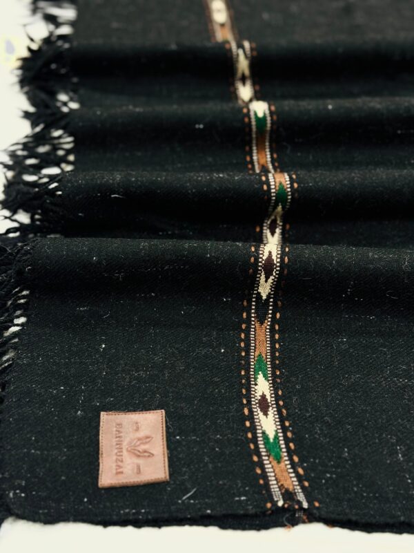 Premium Quality Black Shawl with White Dots - Image 3