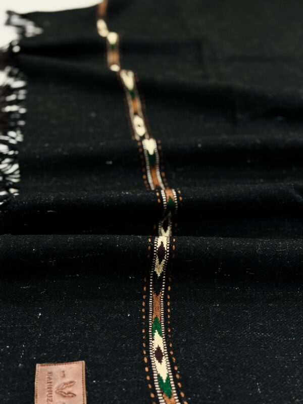 Premium Quality Black Shawl with White Dots - Image 6