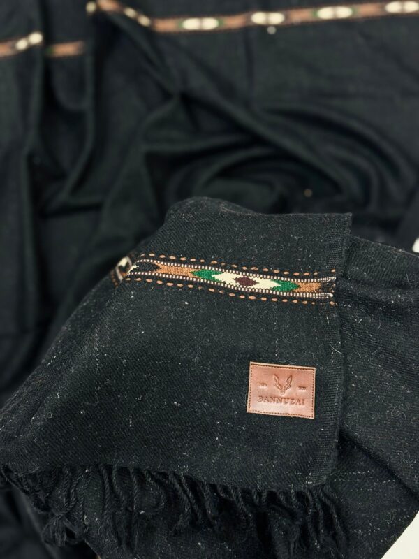 Premium Quality Black Shawl with White Dots - Image 4