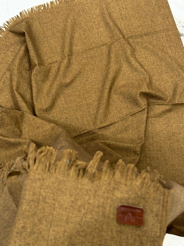 Premium Quality Gold Woolen Blend shawl - Image 3