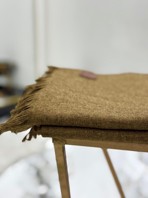 Premium Quality Gold Woolen Blend shawl - Image 5