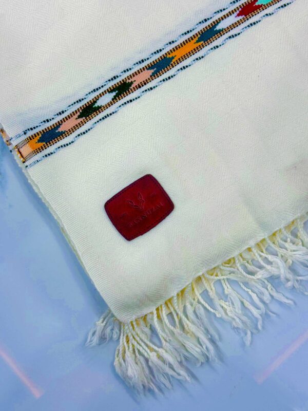 bannuzai offwhite lamb wool shawl