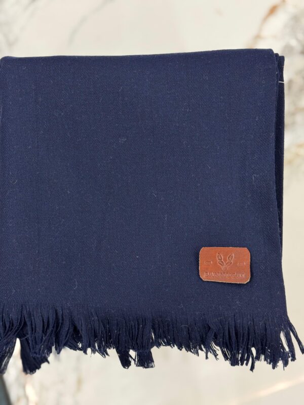 Premium Quality Imperial Blue Woolen Shawl - Image 5
