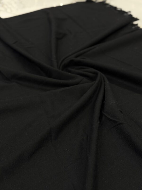 Premium Quality Plane Black Shawl - Image 4