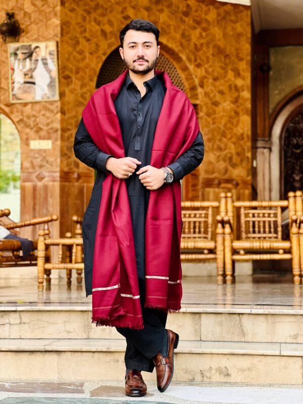 bannuzai maroon shawl