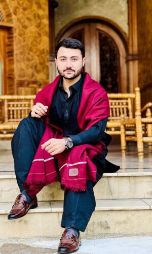 bannuzai maroon shawl